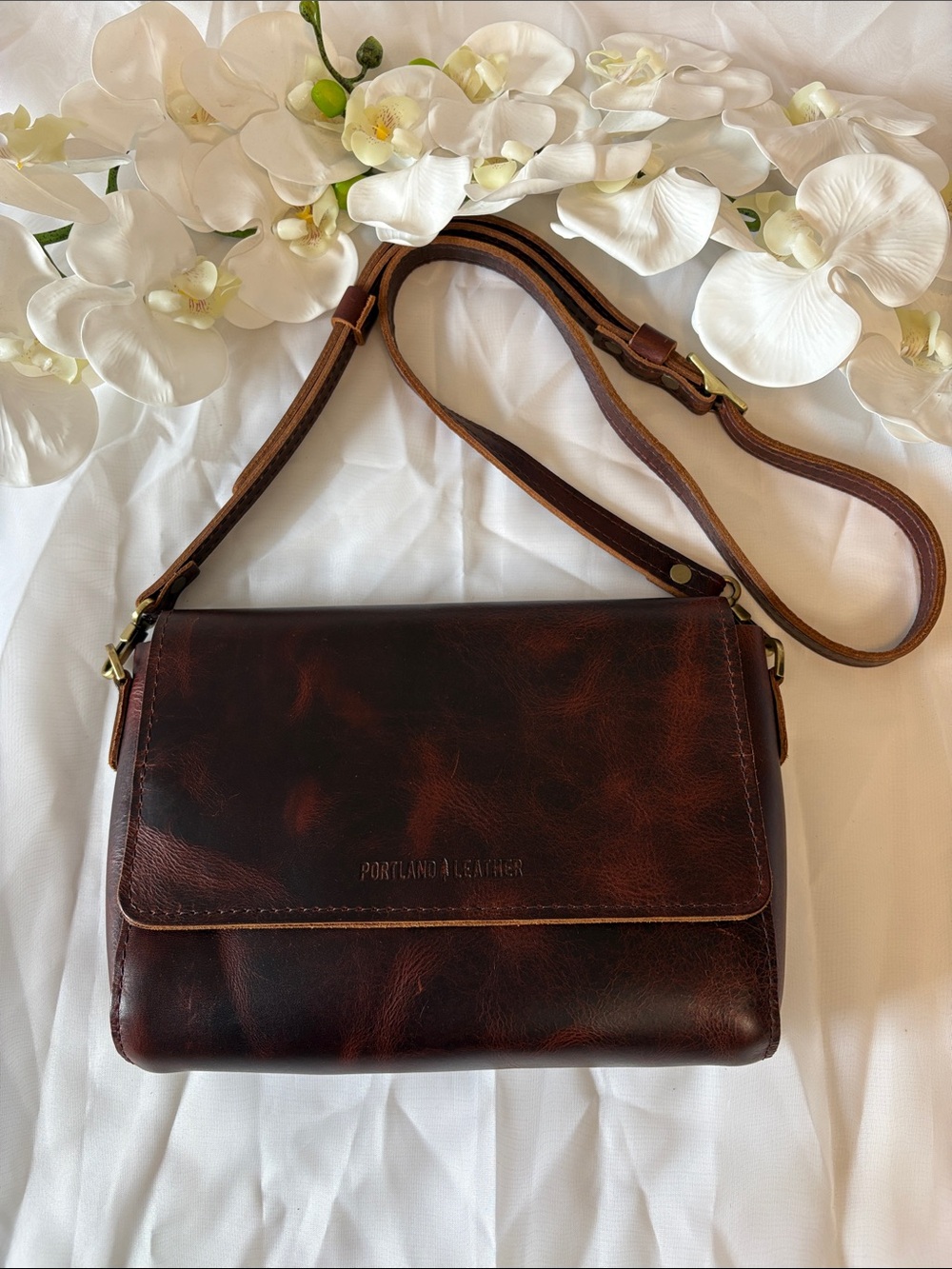 Portland Leather Goods Medium Lava Metro Crossbody Bag